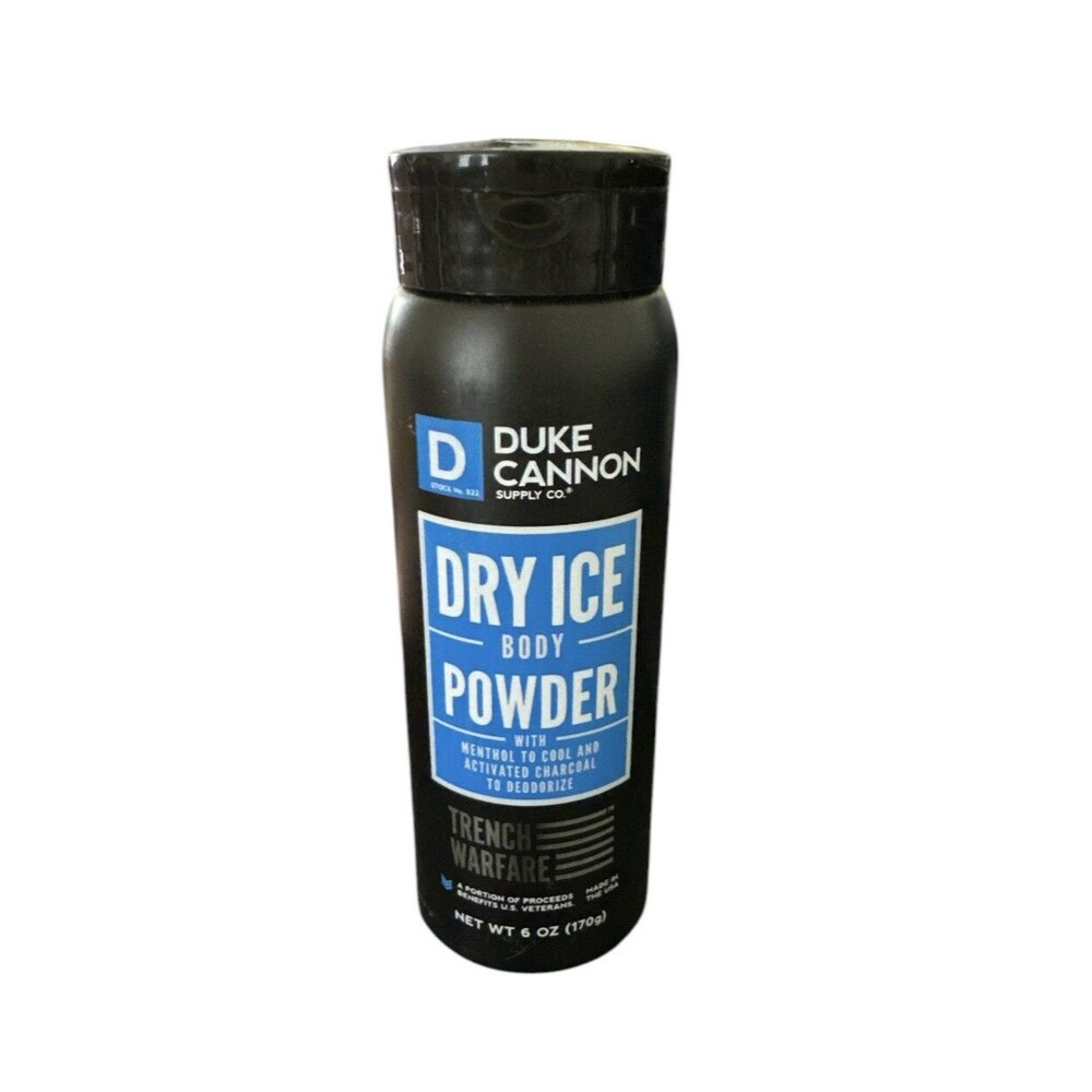 Duke Cannon Dry Ice Body Powder Trench Warfare 6 oz New